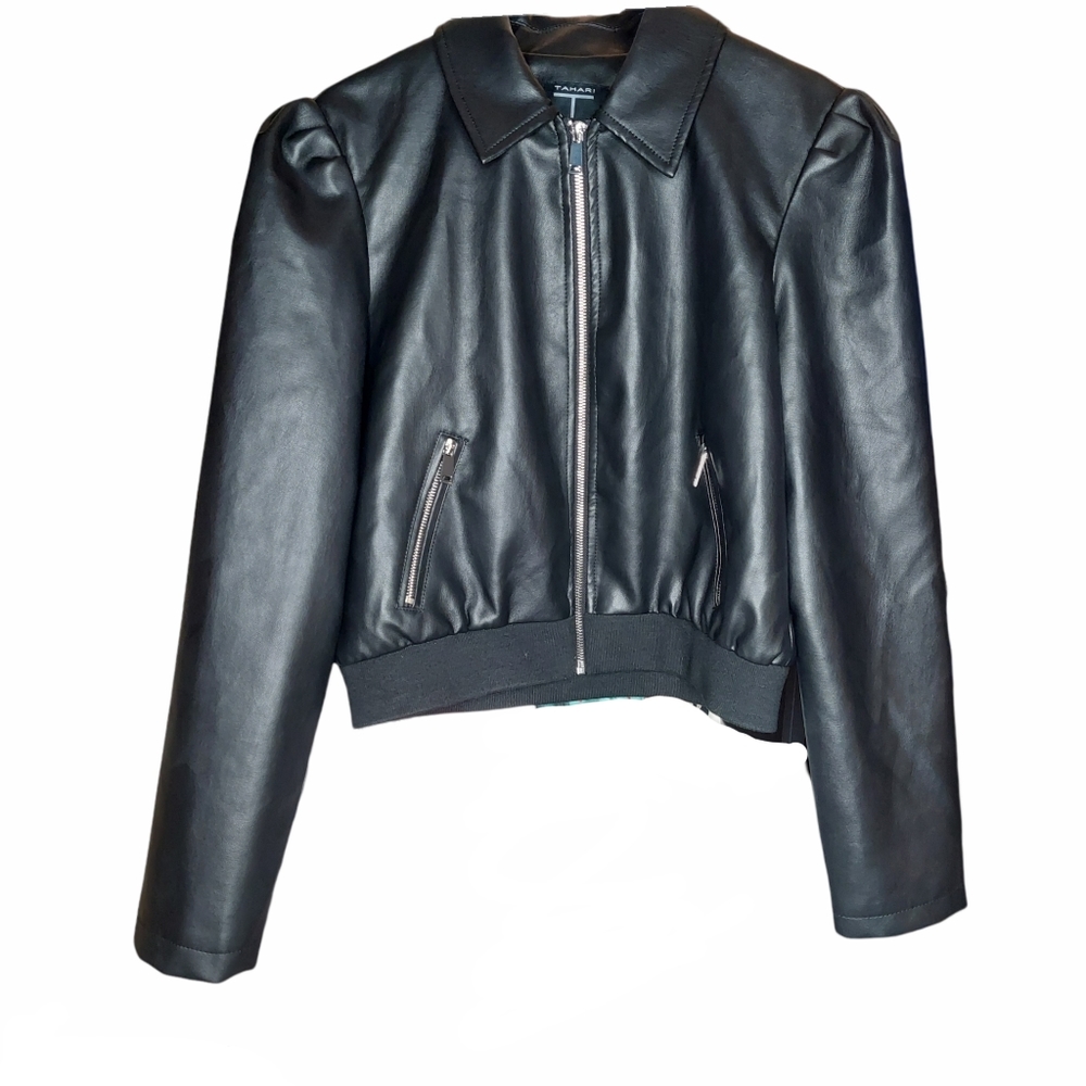 Tahari Faux Leather Jacket